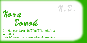 nora domok business card